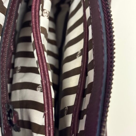 Ladiva Purple Leather & Suede Crossbody Bag - Picture 6 of 8